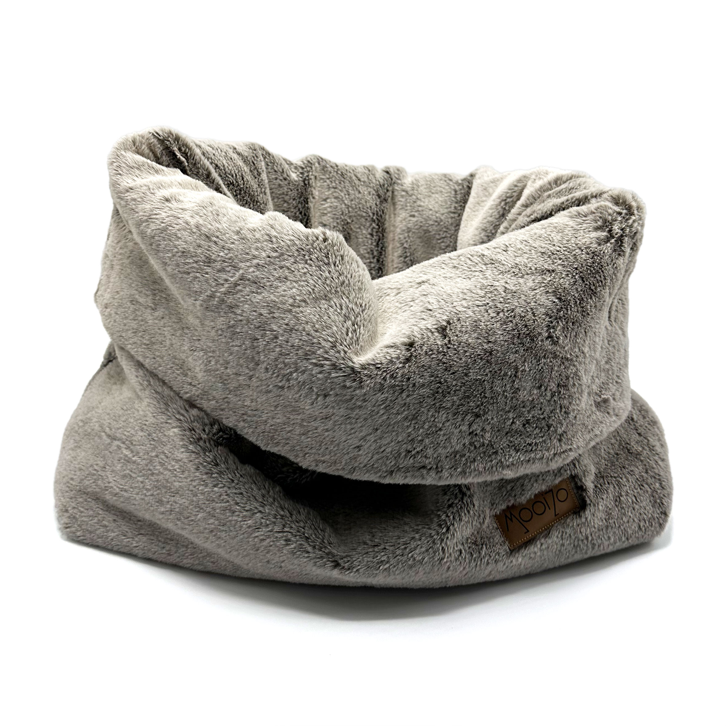 Cozy Mupfel • Kuschelsack • SOFORT VERFÜGBAR • Fell Kaninchen Taupe-Silber  - Fell Kaninchen Taupe-Silber 