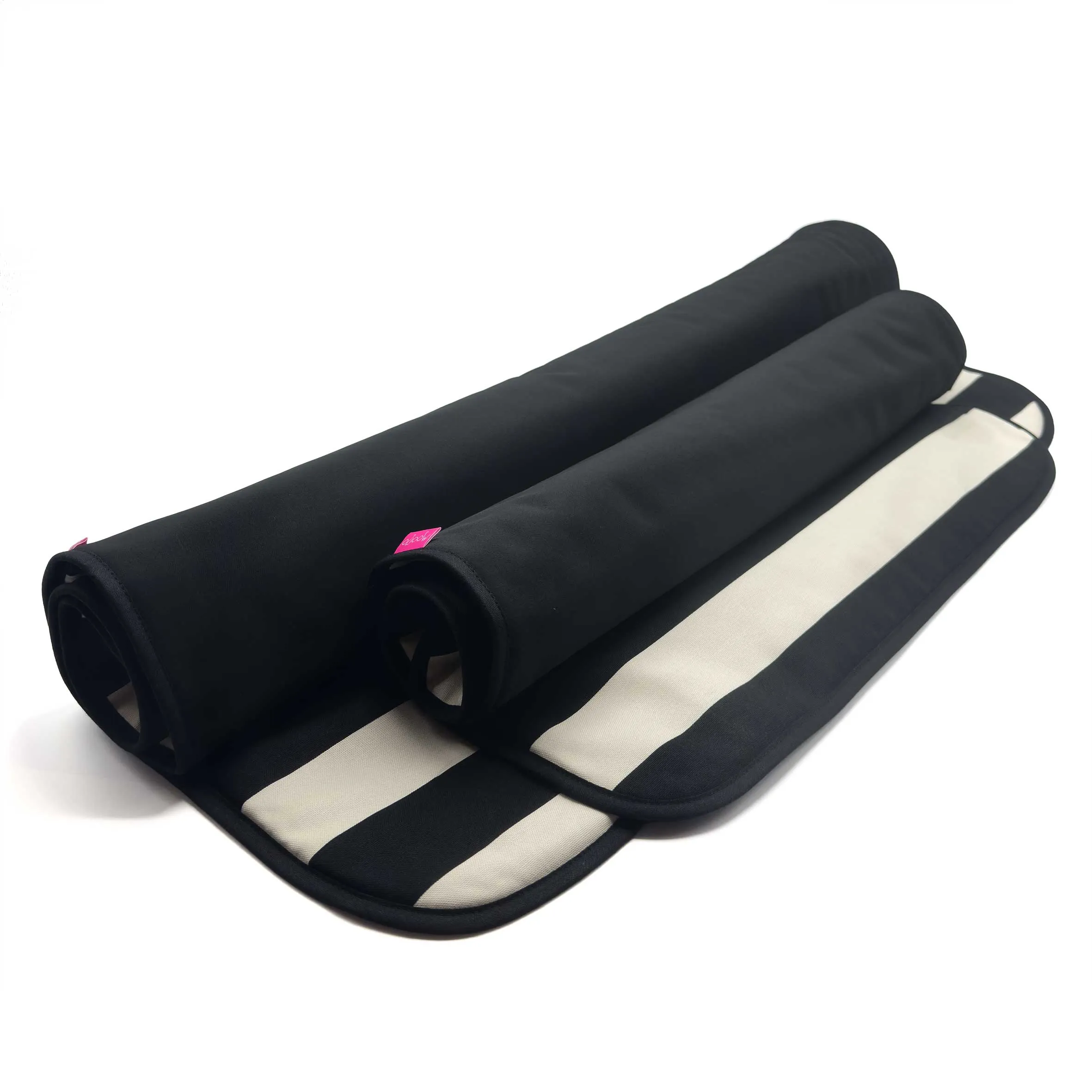 MooiZo Dog'n'Roll Hundereisedecke Sunset Stripes Kollektion Flieder-Rot - Wärmeisolierende, wasserabweisende Decke für Hunde, kompakt, pflegeleicht, ideal für Reisen und Ausflüge