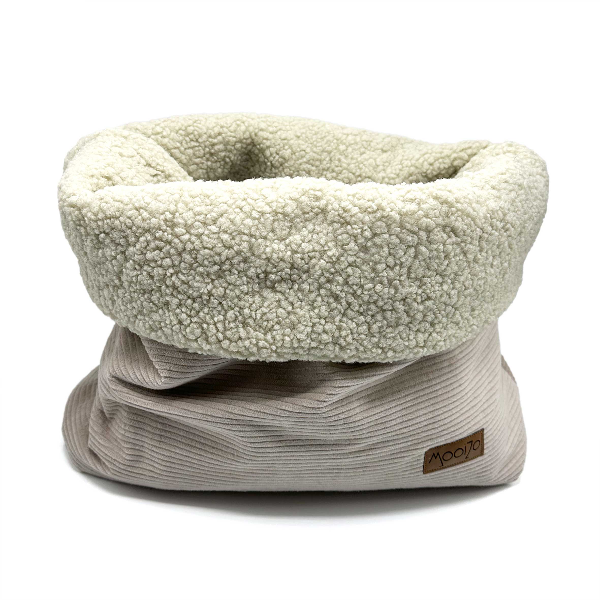 Cozy Mupfel • Kuschelsack • SOFORT VERFÜGBAR • Breitcord Beige - Teddy - Creme-Beige "Curly Cream" Kopie