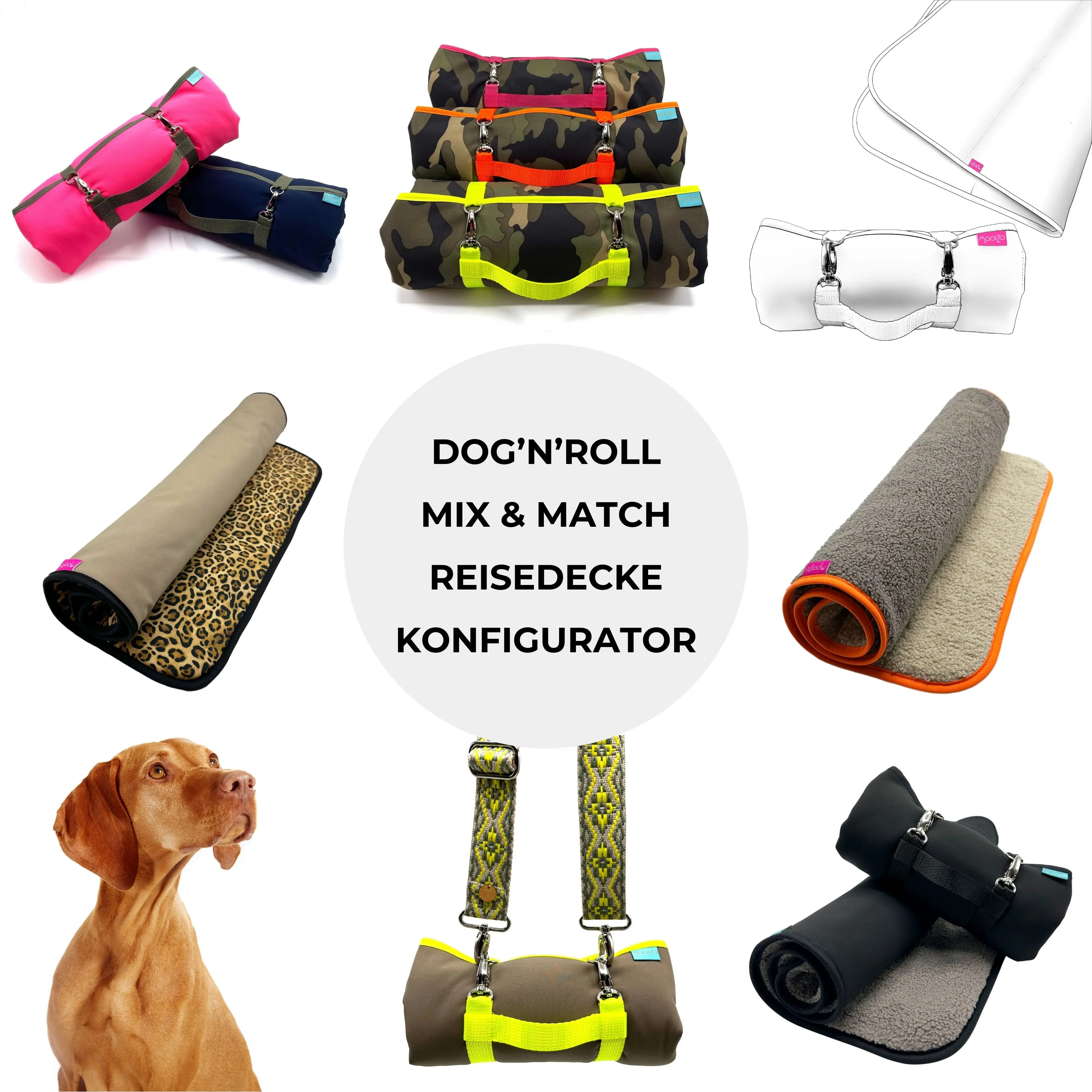 Dog'n'Roll • Mix & Match • Reisedecke • Konfigurator